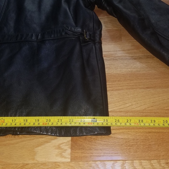 Large Men's Tommy Hilfiger Leather Coat - Picture 8 of 8